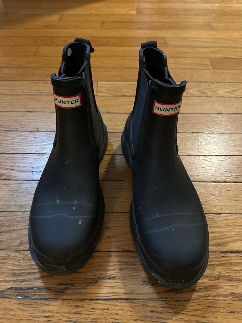 Hunter Original Chelsea Rain Boots Black Waterproof Ankle Boots Women’s US 9